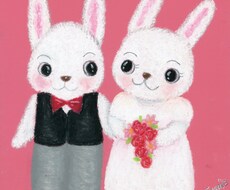 動物さんのふんわりウェディングイラスト描きます イメージ1