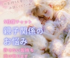 親のせいで苦しい！許せない気持ちを傾聴します 5往復チャットで、心を軽く。思う存分お話しください。