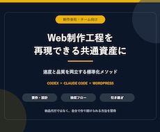 Codex Web制作工程を標準化します イメージ1