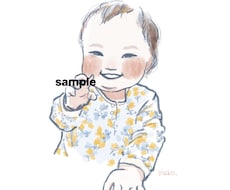 お子様の似顔絵を描きます イメージ1