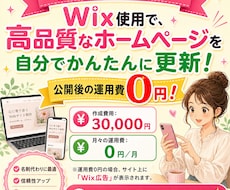 Wix使用で高品質なホームぺージを格安で作成します イメージ1