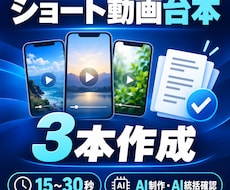 ショート動画の台本を3本制作します イメージ1