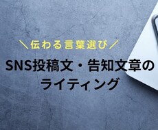想いが伝わるSNS投稿文・告知文をお作りします イメージ1