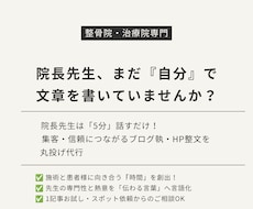 整骨院様専門｜HP文章を改善します イメージ1