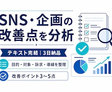 SNS・企画の改善点を分析します イメージ1
