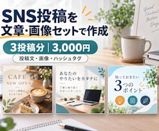 SNS投稿を文章・画像セットで作成します イメージ1