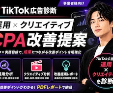TikTok広告クリエイティブ/運用改善診断します