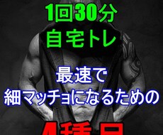 週2回、1回30分の自宅トレで細マッチョ化させます イメージ1