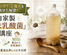 正露丸15錠の僕が翌日手放した！玄米乳酸菌講座ます 毎日１５錠飲んでいた薬を卒業！一番失敗しない黄金レシピを伝授