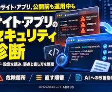 サイトやアプリのセキュリティ診断をします イメージ1