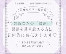 今のあなたの課題と、課題の克服方法をお伝えします イメージ1