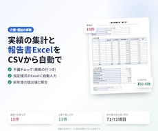 介護・福祉の実績集計と報告書作成を自動化します イメージ1