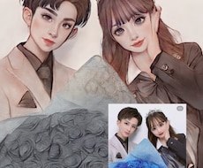 写真をアニメ風イラストにします アイコン、プレゼントや記念日に♡写真を印刷して飾るのも！
