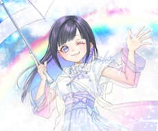 梅雨にぴったりな女の子イラスト量産します 雨でもキラキラ˚✧₊梅雨にオススメのイラストです♡