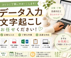 データ入力、文字起こしを丁寧に代行します イメージ1