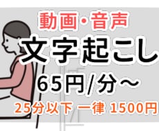 即日可能★65円/分~ 文字起こし承ります ■ご希望に沿った最善の対応を心がけさせていただきます！