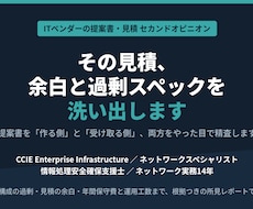 ITベンダーの提案書と見積を第三者目線で精査します イメージ1