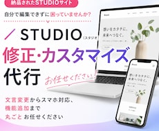 STUDIOスタジオの修正、カスタマイズ代行します 納品されたSTUDIOサイト、編集できずに困っていませんか?