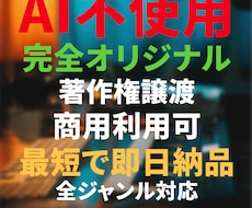 AI不使用、低価格であなただけのBGMを制作します オリジナルBGMを低価格、最短即日でお届けします