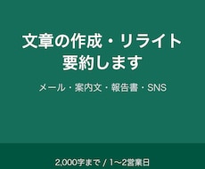 文章の作成・リライト・要約をします イメージ1
