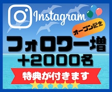 １５００円でインスタフォロワー２０００人増やします オープン記念！！販売数30人まで＋５０％増量中