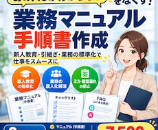 業務マニュアル・手順書を作成します イメージ1