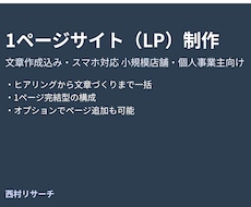 小規模店舗向け1ページサイトを制作します イメージ1