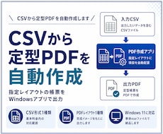 CSVから定型PDFを作るアプリを作成します 指定レイアウトのPDFをWindowsで自動作成