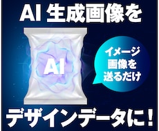 生成AIで作成した画像を商品化できる状態にします イメージいただいたAI生成画像を印刷用データに落とし込みます