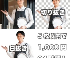 写真・画像の切り抜き、白抜き作業を行います イメージ1