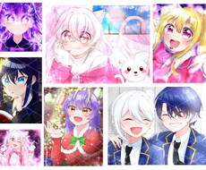 ご希望に沿ったキラキラ可愛いイラスト描きます 実績有り☆最短1週間☆ご連絡即対応☆気軽にご相談ください！
