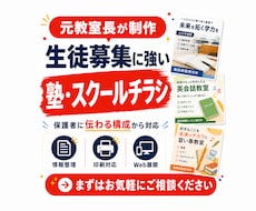 学習塾・スクールの生徒募集チラシを制作します イメージ1