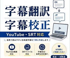 英語→日本語の字幕翻訳・字幕校正を承ります イメージ1