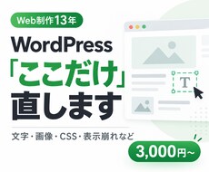 WordPressの「ここだけ」修正をします イメージ1