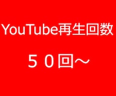 YouTube再生回数＋50回増やします イメージ1