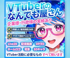 2DVtuber制作！配信素材も、なんでも承ります 配信画面/背景/ネームロゴ/離席中/待機中/OP/EDセット