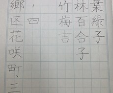 ペン字、えんぴつ字お手本書きます イメージ1