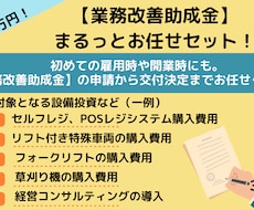 業務改善助成金 申請サポートします （業務改善助成金 コース①）まるっとお任せセット！