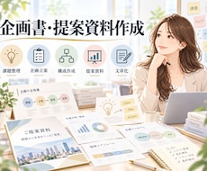 企画書・提案資料をわかりやすく作成しますます ぼんやりしたアイデアを、伝わる企画書に整えます