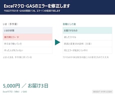 Excelマクロ・GASのエラーを修正します イメージ1