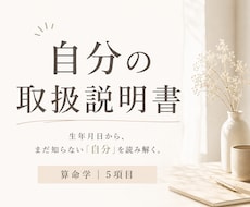 算命学|あなたの取扱説明書を作成します イメージ1