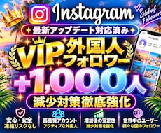 ＶＩＰ⭐️インスタ✦外国人フォロワー増加します イメージ1