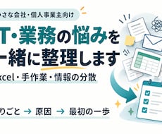 IT・業務改善のお悩みを整理し改善策を提案します イメージ1