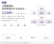 算命学の人体星図・天中殺をエクセルで出します イメージ1