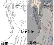 色塗り致します 線画又はラフ画から完成まで塗ります。