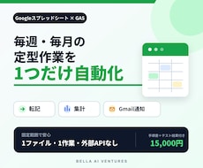 スプレッドシートの定型作業を1つ自動化します 転記・集計・メール通知から1作業／手順書付き