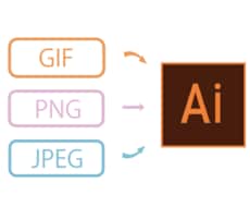 GIF、PNG、JPEGロゴからaiへ変換できます デザイナーさん作成のロゴを印刷対応のaiファイルにできます