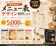 お客様が注文したくなるメニュー表、作ります イメージ1