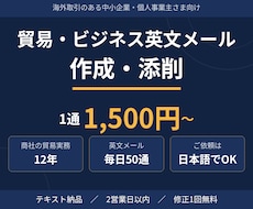貿易・ビジネス英文メール1通から作成・添削します イメージ1