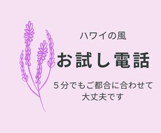 お試しで短くお電話いただけます イメージ1